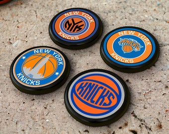 New York Knicks Coaster Set - New York Sports Gifts - Best Basketball Gifts - NBA Decor - NBA Gifts - NBA Car Coasters - Basketball Decor