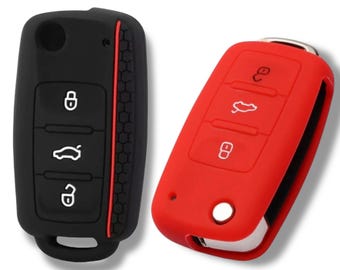 Hoge Kwaliteit Sleutelhanger Cover Case voor Volkswagen Golf Polo Scirocco Passat Jetta Tiguan Amarok Seat Skoda en Caddy, 3-knops afstandsbediening VW Case