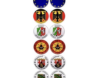 12 pcs 3D Car and Motorcycle License Plate Domed Sticker Set , High Quality Self Adhesive Car Badge , Best Auto Tuning Decals , Accessories