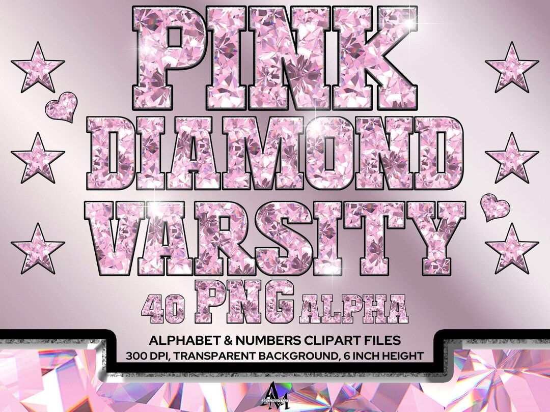 Pink Diamond Alphabet PNG Clipart, Light Pink Varsity Diamond Letter ...