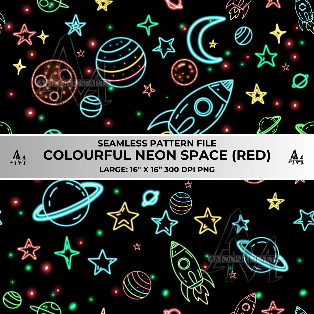 Red Stylized Space Pattern This item is unavailable - Etsy