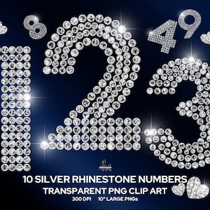 Rhinestone Diamond Number PNG Clipart, Glitter Number Clip Art, Bold ...