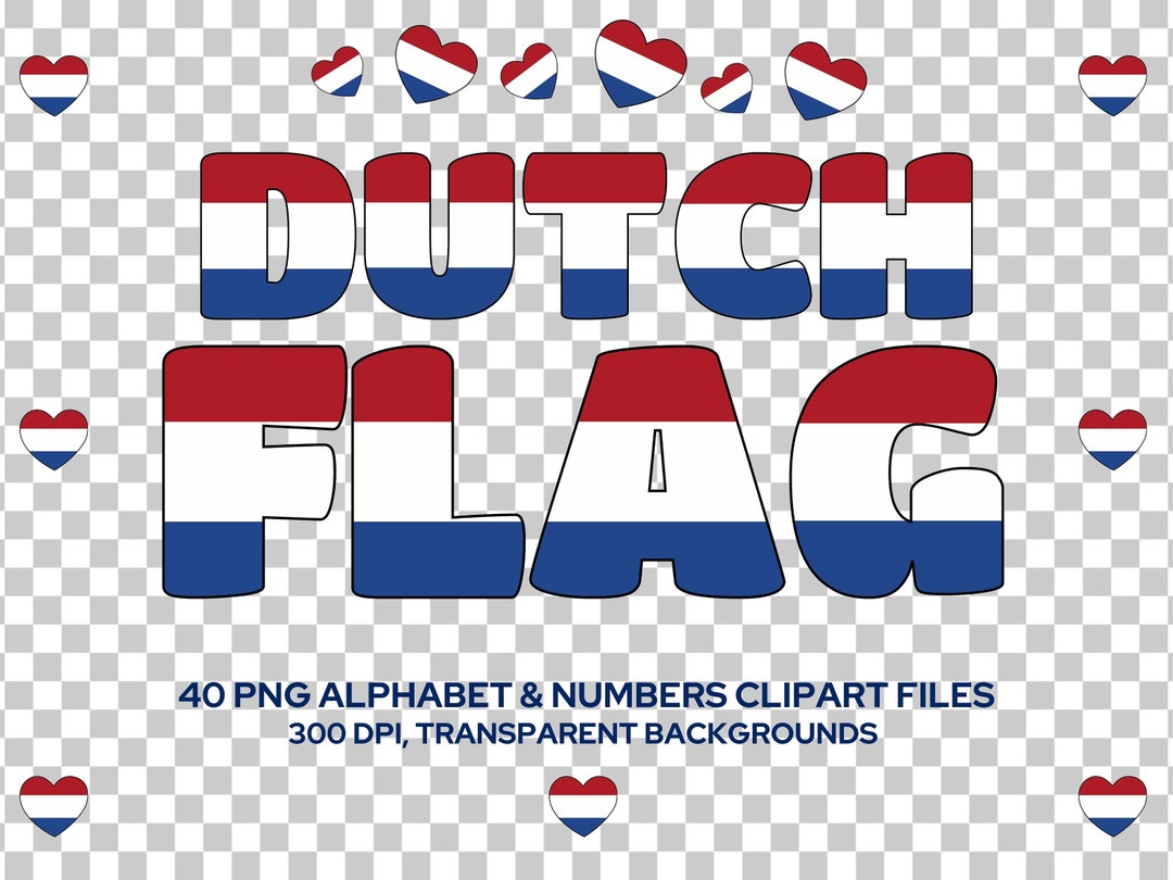 Dutch Flag Alphabet PNG Set of Netherlands Letter & Number Clipart ...