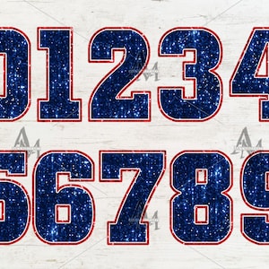 Red & Blue Varsity Alphabet Clipart, Royal Blue Sequin Letter and ...