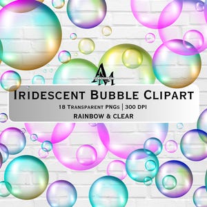 Iridescent Bubble Clipart Rainbow Bubbles PNG Instant Download, Floating Soap Bubble Overlays, Colourful Bath Bubbles Clip Art