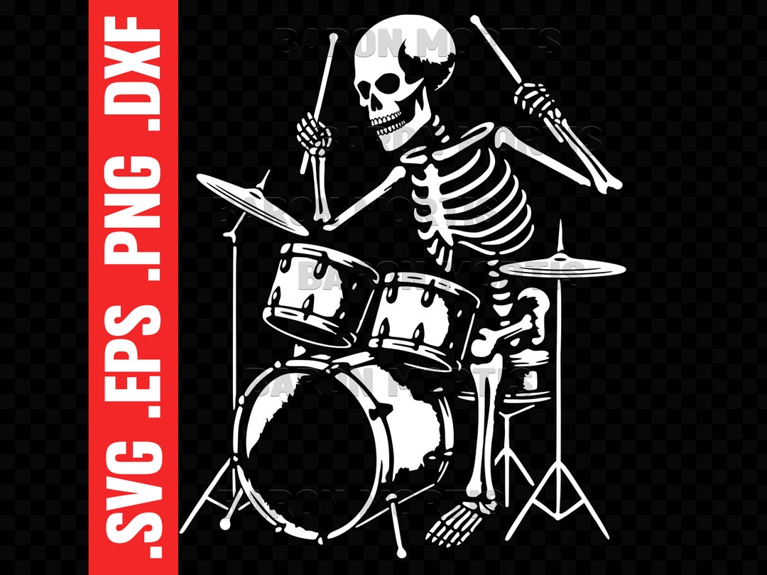 Skeleton Hand Rock Drum Sticks Halloween Costume For Drummer T-Shirt Skeleton Hand Rock Drum Sticks Halloween Costume For Drummer T-Shirt