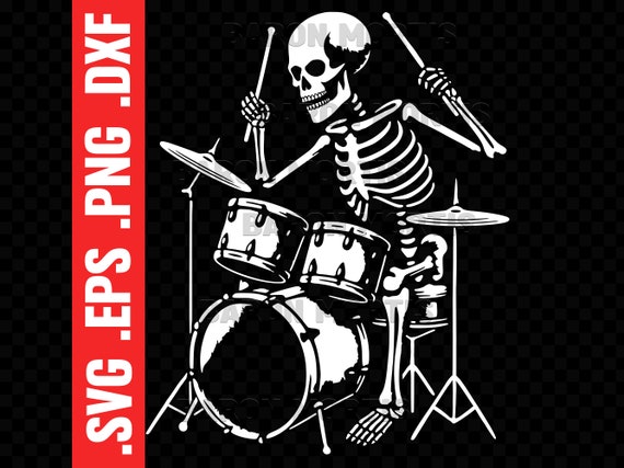 Skeleton Hand Rock Drum Sticks Halloween Costume For Drummer T-Shirt Skeleton Hand Rock Drum Sticks Halloween Costume For Drummer T-Shirt