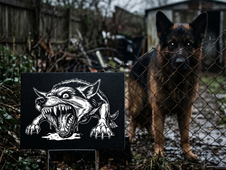 Snarling Shepherd Design Angry German Shepherd SVG, Aggressive Dog Silhouette, Laser Cut Vector ...