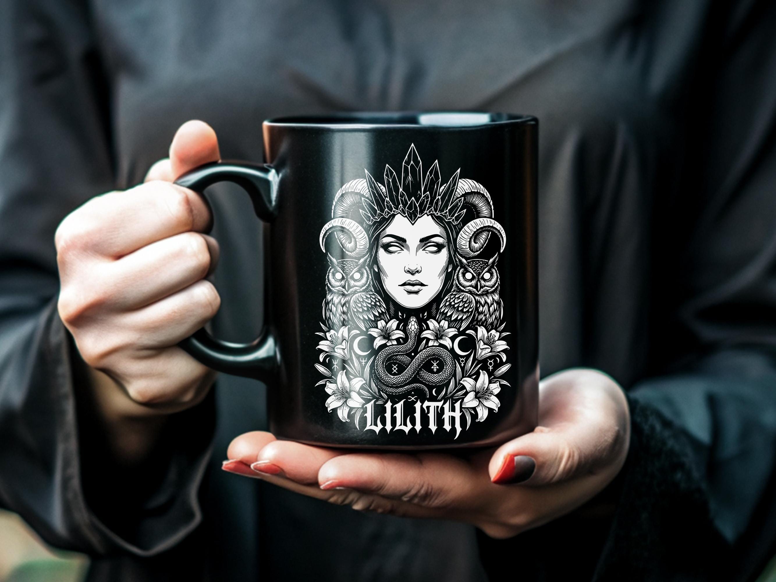 Lilith SVG PNG, Dark Goddess Occult Art for Witchy Crafts, Pagan Demon ...