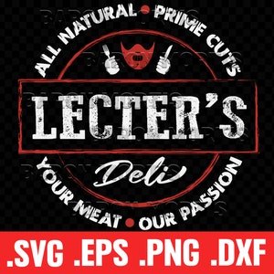Lecter&#39;s Deli Horror Movie Vector Stencil: Halloween Restaurant Sign (Digital Download)