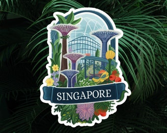 singapore sticker | travel sticker | travel gift | travel journal sticker | singapore souvenir | laptop sticker | luggage sticker