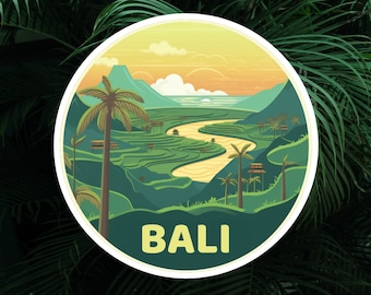 bali sticker | travel sticker | travel gift | travel journal sticker | bali indonesia | laptop sticker | luggage sticker | cute sticker