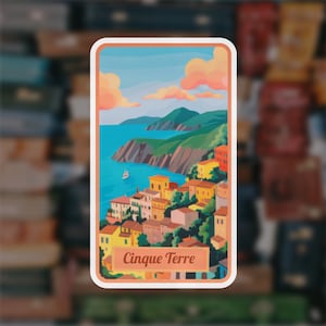 cinque terre sticker | travel sticker | travel gift | travel journal sticker | italy sticker | laptop sticker | cute sticker