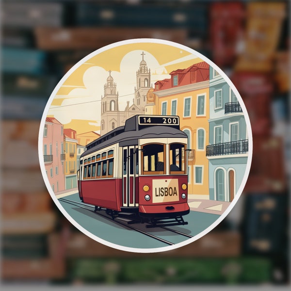 lisbon sticker | travel sticker | travel gift | travel journal sticker | lisbon portugal | laptop sticker | luggage sticker | lisboa sticker