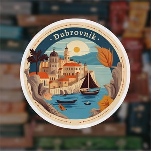 dubrovnik sticker | travel memories | croatia sticker | travel journal | travel suitcase | travelling stickers | travel gifts | travelling