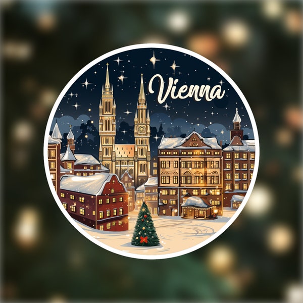 vienna sticker | travel sticker | travel gift | travel journal sticker | vienna austria | laptop sticker | luggage sticker | christmas