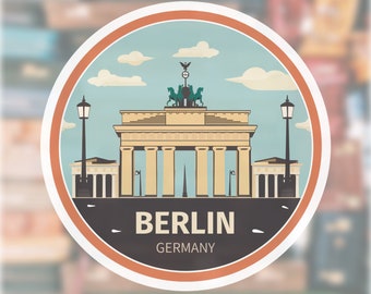 berlin aufkleber | Reise Sticker | Reisegeschenk | Reisejournal Sticker | berlin deutschland | Laptop Aufkleber | Gepäckaufkleber | süßer Sticker