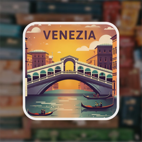 autocollant de Venise | voyager en italie | cadeau de voyage | italie | carnet de voyage | valise de voyage | autocollants de voyage | cadeaux de voyage | en voyageant