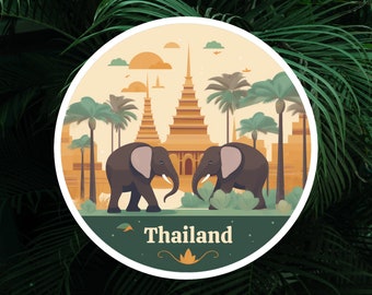 thailand sticker | travel sticker | travel gift | travel journal sticker | thailand travel | laptop sticker | luggage sticker | cute sticker