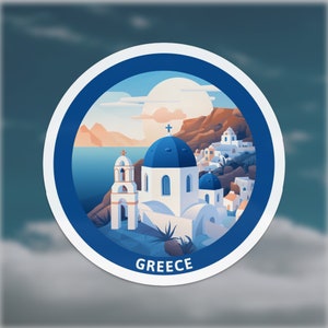 adesivo Grecia / adesivo da viaggio / regalo di viaggio / adesivo diario di viaggio / adesivo per laptop / adesivo bagaglio / souvenir Grecia / regalo Grecia