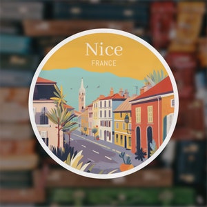 simpatico adesivo Francia / adesivo da viaggio / regalo di viaggio / adesivo diario di viaggio / adesivo Francia / adesivo per laptop / adesivo per bagagli