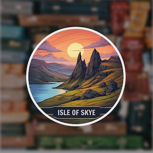 autocollant île de skye | autocollant de voyage | cadeau de voyage | autocollant de carnet de voyage | autocollant écosse | autocollant pour ordinateur portable | autocollant de bagage