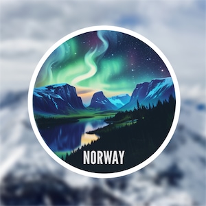 norway sticker | travel sticker | travel gift | travel journal sticker | norway travel | laptop sticker | luggage sticker | norwaygift