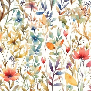 Digital Download Seemless Wild Flower Pattern Great Scrapbooking