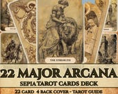 Sepia Major Arcana Tarot Deck: Classic Printable Cards (Digital Download)