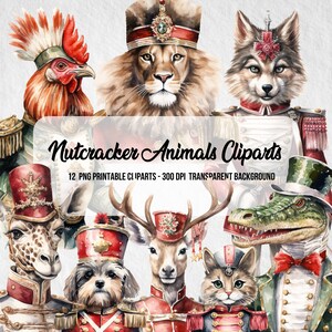 Quebra-nozes Animais Cliparts, PNG Natal, Impressões Digitais, Quebra-nozes, Arte de Natal, Download Digital Instantâneo, Cliparts de Natal, Dia de Ação de Graças