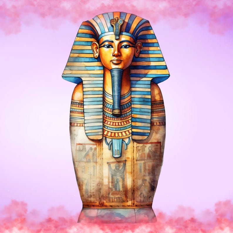 Egyptian Pharaoh Clipart Bundle, Ancient Egypt Graphics (digital ...