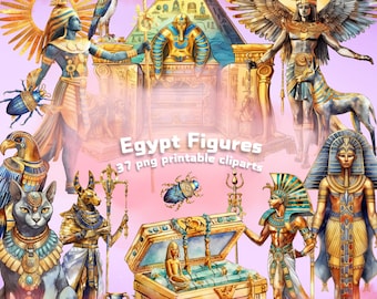 Egyptian Pharaoh PNG Clipart Bundle (Digital Download)