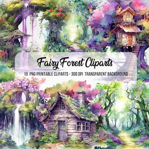 妖精の森のクリップアート、PNG 妖精、ジャンク ジャーナル、スクラップブック、クリップアート バンドル、インスタント デジタル ダウンロード、魔法のデジタル グラフィックス、妖精のクリップアート