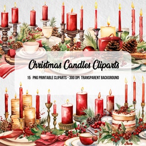 Weihnachten Kerze Cliparts, PNG Weihnachten, Digitaldrucke, Weihnachten Kunst, Sofortiger digitaler Download, Weihnachten Cliparts, Erntedankfest,Weihnachtsmann