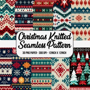 Weihnachten Stricktuch Musterdesign,PNG Weihnachten,Digitaldruck,Weihnachten Kunst,Sofortiger digitaler Download,Textur Muster Kunst