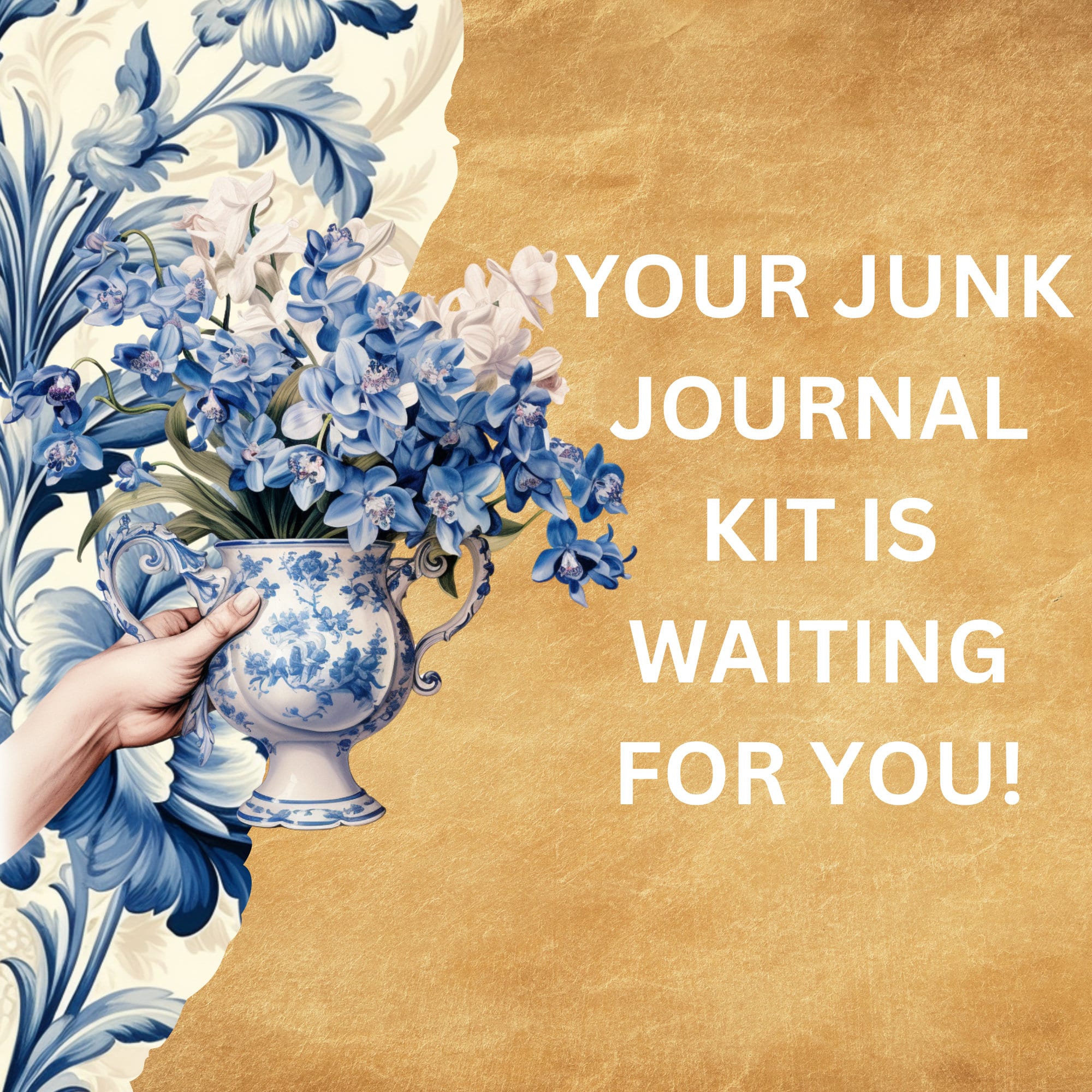 62 Delft Bluethemed Junk Journal Bundle,instant Digital