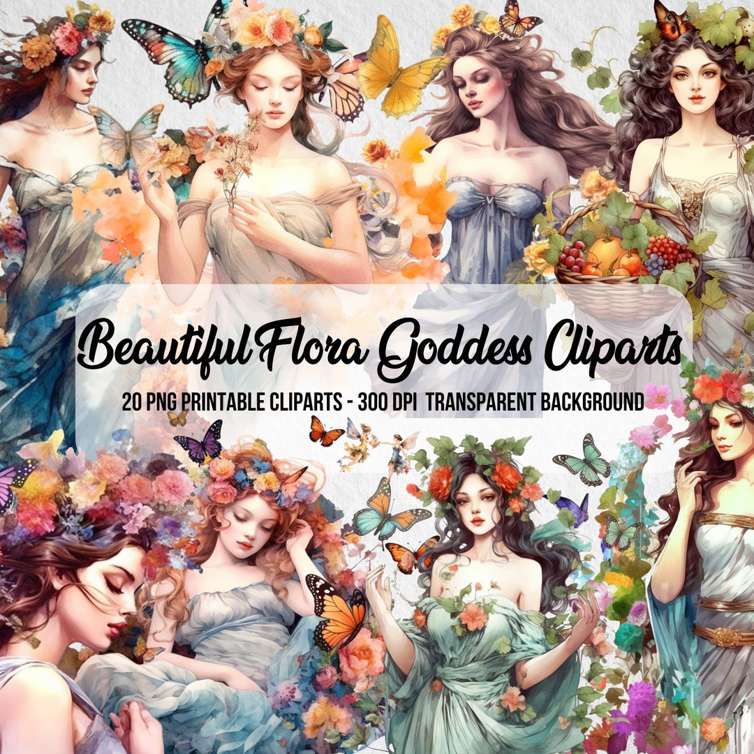Goddess Flora Clipart Bundle, Roman Mythology PNG (digital Download) - Etsy
