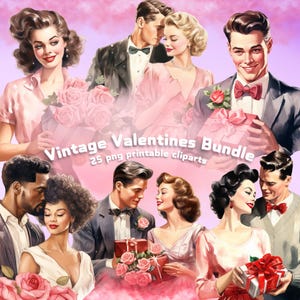 vintage valentine&#39;s day romantic couple cliparts,valentine days digital,downloaded valentines card,vintage valentine couple,love digital art