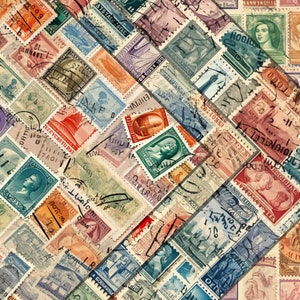 30 Seamless Vintage Postage Stamp Pattern Digital Paper,Vintage Postage Stamp,Printable old postage Stamps,Vintage Digital Kit Junk Journal