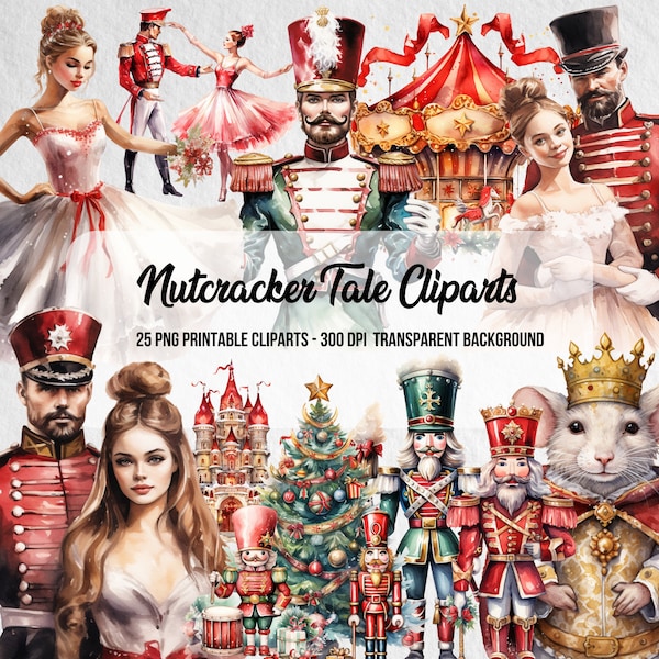 Nutcracker Tale Cliparts,PNG Christmas,Digital Prints,PNG Nutcracker,Xmas Art,Instant Digital Download,Rainbow Cliparts,Nutcracker Ballerina