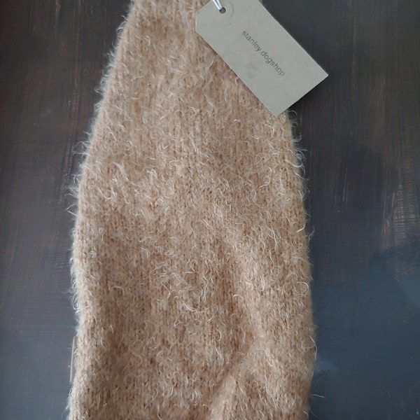 Small Brown fluffy handmade dog jumper