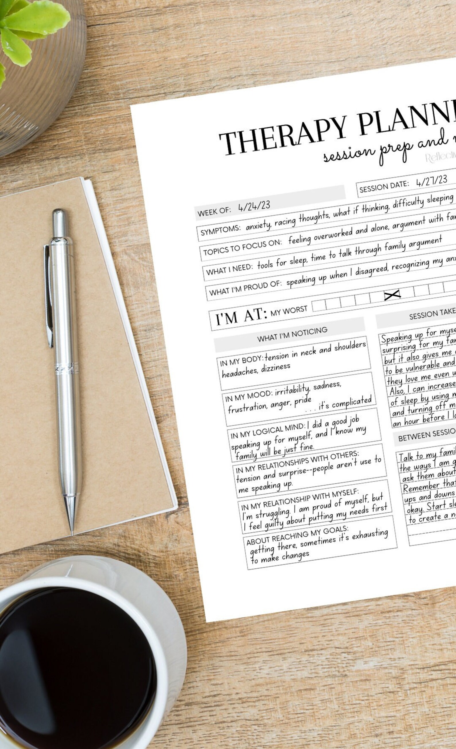 Counseling Session Planner _ Examples Of Counselling Sessions – VHKTX