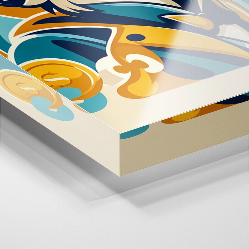 Canvas picture acrylic poster pop art modern Scrooge McDuck cash dollar abstract graffiti Acrylglas