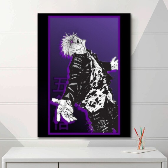 Canvas Picture Poster Acrylic Pop Art Jujutsu Kaisen JJK Satoru