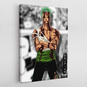 Leinwandbild Poster Acryl Pop-Art Rorona Zoro One Piece Nothing Happened Anime Graffiti Abstrakt Manga