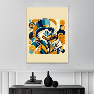 Canvas picture acrylic poster pop art modern Scrooge McDuck cash dollar abstract graffiti image 3