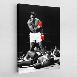 Canvas picture acrylic poster pop art graffiti Muhammad Ali boxer boxing match abstract