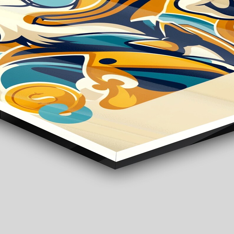 Canvas picture acrylic poster pop art modern Scrooge McDuck cash dollar abstract graffiti Acrylglas auf Metall