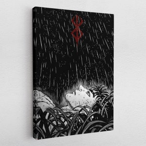Leinwandbild Poster Acryl Pop-Art Berserk Guts Griffith Regen Miura Anime Graffiti Abstrakt Manga