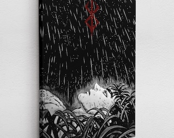 Leinwandbild Poster Acryl Pop-Art Berserk Guts Griffith Regen Miura Anime Graffiti Abstrakt Manga